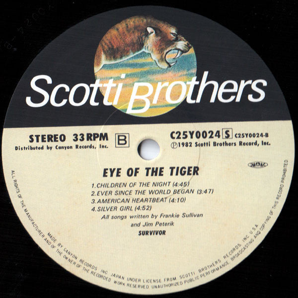 Survivor - Eye Of The Tiger (Vinyl, LP, Album)