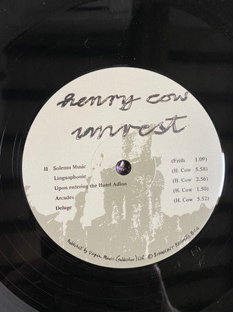 Henry Cow - Unrest (Vinyl, LP, Album, Reissue) Good Plus (G+) / Very Good Plus (VG+)