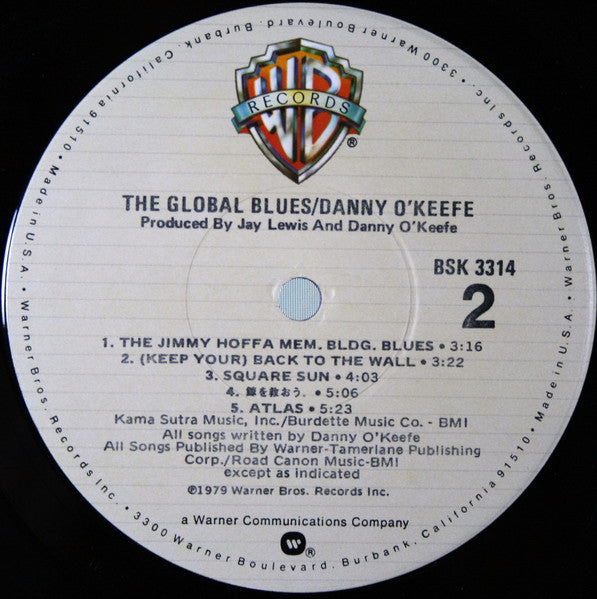 Danny O'Keefe - The Global Blues (Vinyl, LP, Album) Very Good (VG) / Very Good (VG)