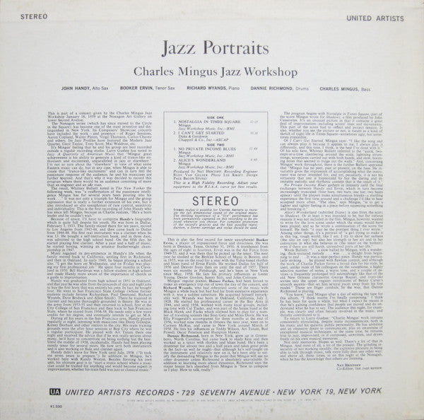 Charles Mingus - Jazz Portraits (Vinyl, LP, Album, Reissue, Stereo) Very Good Plus (VG+) / Good Plus (G+)