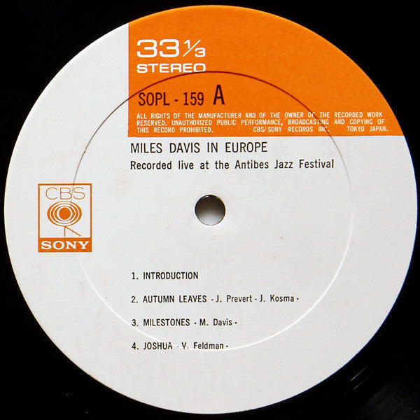 Miles Davis - Miles Davis In Europe (Vinyl, LP, Album, Reissue, Ste...