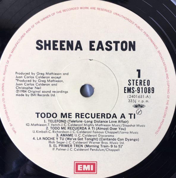 Sheena Easton - Todo Me Recuerda A Ti (Vinyl, LP)