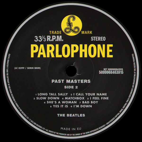 The Beatles - Past Masters (2xVinyl, LP, Compilation, Reissue, Remastered, Stereo, Mono) Near Mint (NM or M-) / Near Mint (NM or M-)
