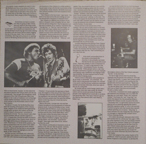 The Neville Brothers - Treacherous: A History Of The Neville Brothers (1955 -1985) (2xVinyl, LP, Compilation) Good Plus (G+) / Very Good (VG)