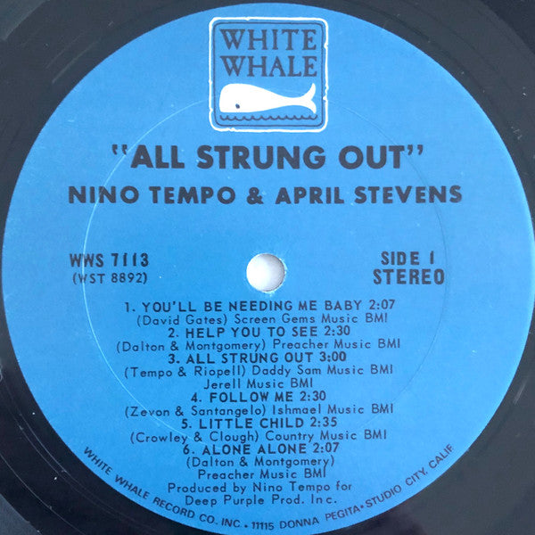 Nino Tempo & April Stevens - All Strung Out (Vinyl, LP, Album, Stereo) Very Good (VG) / Good Plus (G+)