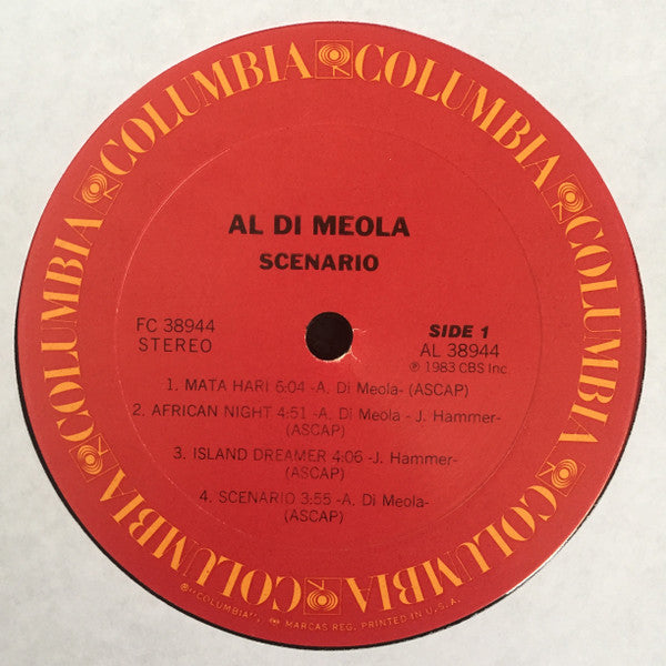Al Di Meola - Scenario (Vinyl, LP, Album) Very Good (VG) / Very Good (VG)