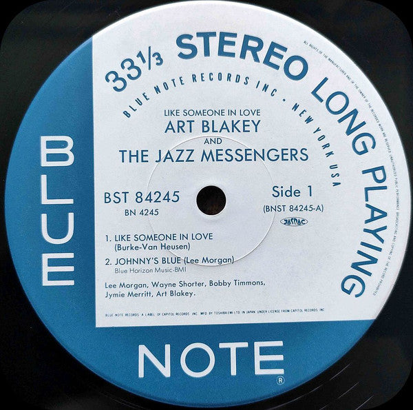 Art Blakey & The Jazz Messengers - Like Someone In Love (Vinyl, LP, Album, Stereo, Reissue, Limited Edition) Near Mint (NM or M-) / Very Good Plus (VG+)