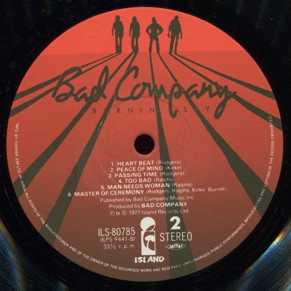 Bad Company (3) - Burnin' Sky (Vinyl, LP, Album)