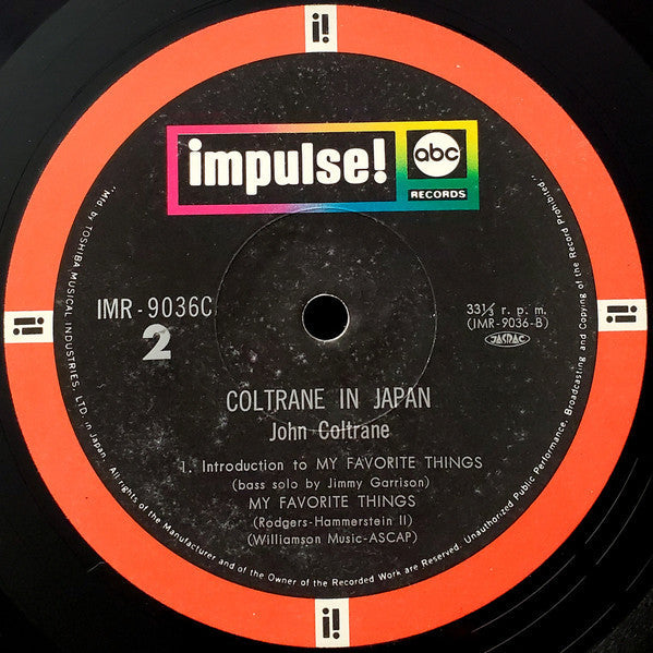 John Coltrane - Coltrane In Japan (2xVinyl, Vinyl, Box Set, LP, LP, Single Sided, Album) Very Good Plus (VG+) / Very Good (VG)