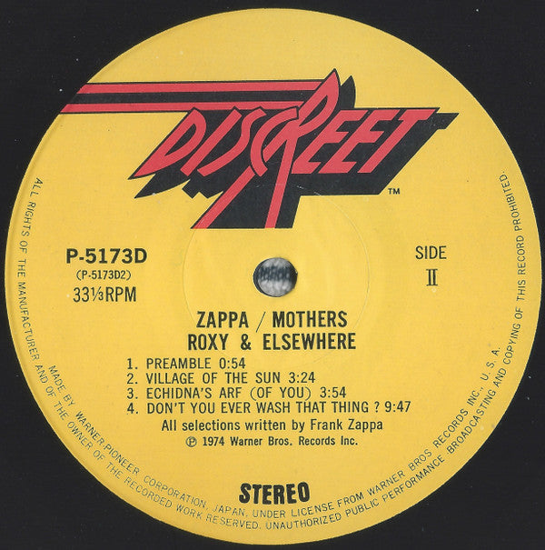 Frank Zappa - Roxy & Elsewhere (Vinyl, LP, Album)