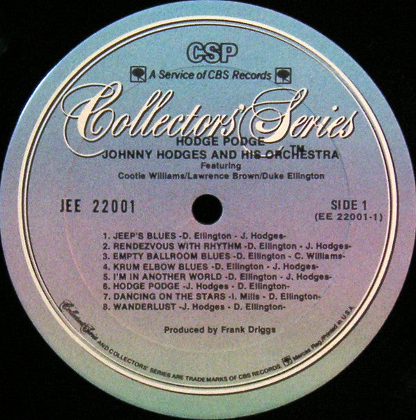 Johnny Hodges And His Orchestra - Hodge Podge (Vinyl, LP, Compilation, Reissue) Very Good Plus (VG+) / Very Good (VG)