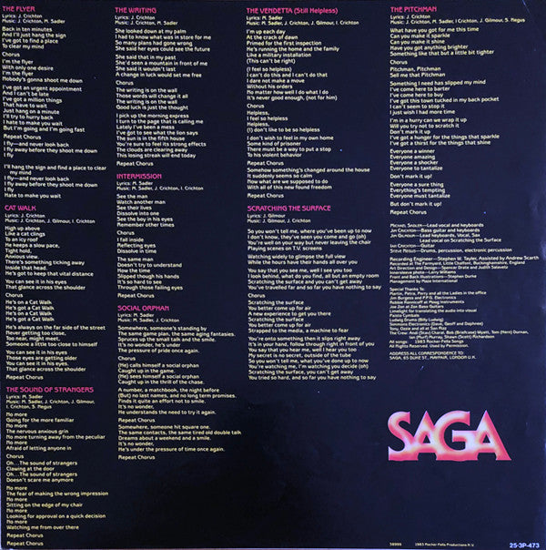 Saga (3) - Heads Or Tales (Vinyl, LP, Album) Very Good Plus (VG+) / Very Good Plus (VG+)