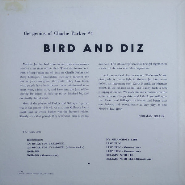 Bird (28) - The Genius Of Charlie Parker (Vinyl, LP, Album, Reissue...