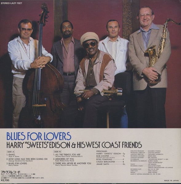 Harry Edison - Blues For Lovers (Vinyl, LP, Album) Very Good Plus (VG+) / Very Good Plus (VG+)