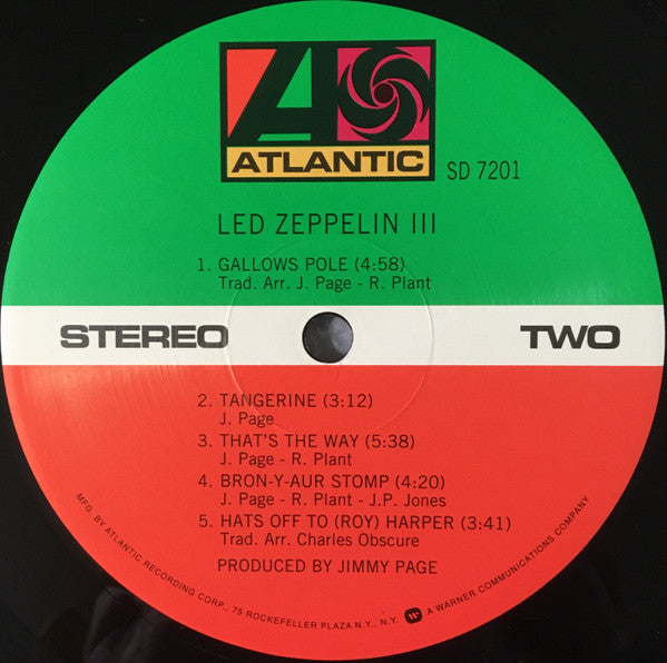 Led Zeppelin - Led Zeppelin III (Vinyl, LP, Album, Reissue) Very Good Plus (VG+) / Near Mint (NM or M-)