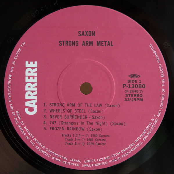 Saxon - Strong Arm Metal (Vinyl, LP, Compilation) Near Mint (NM or M-) / Good Plus (G+)
