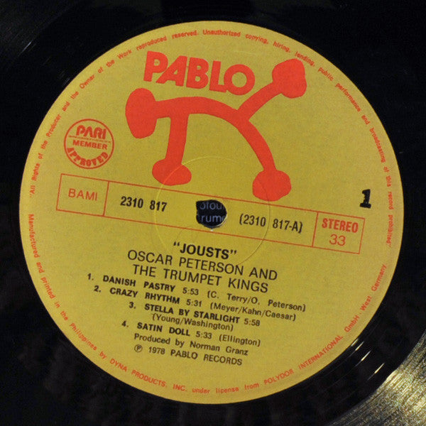 Oscar Peterson - Jousts (Vinyl, LP, Stereo) Very Good Plus (VG+) / Very Good Plus (VG+)