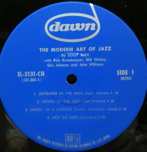 Zoot Sims - The Modern Art Of Jazz (Vinyl, LP, Album, Reissue, Mono)
