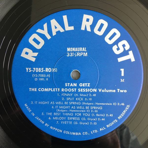 Stan Getz - The Complete Roost Session Vol. 2 (Vinyl, LP, Compilation, Mono) Very Good Plus (VG+) / Very Good Plus (VG+)