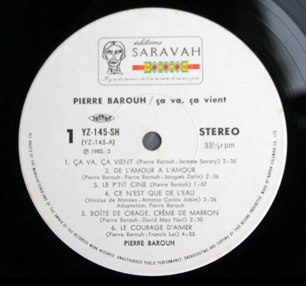 Pierre Barouh - Ca Va, Ca Vient (Vinyl, LP, Album, Reissue) Very Good Plus (VG+) / Very Good Plus (VG+)