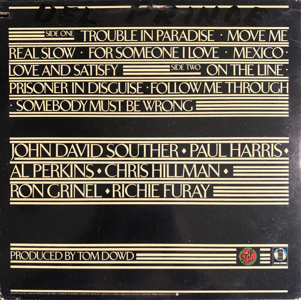 The Souther-Hillman-Furay Band - Trouble In Paradise (Vinyl, LP, Al...