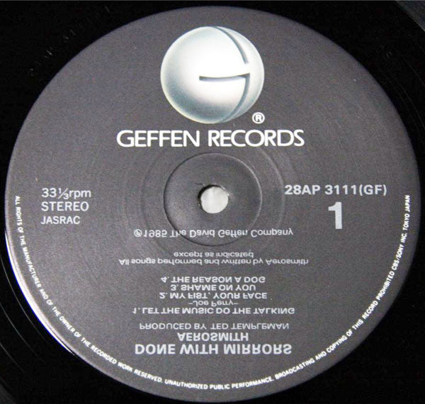 Aerosmith - Done With Mirrors (Vinyl, LP, Album, Stereo) Very Good Plus (VG+) / Very Good (VG)