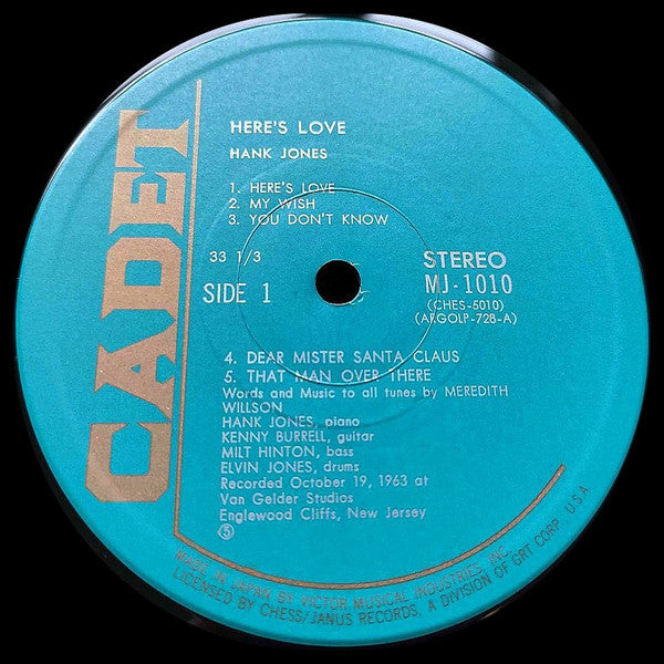 Hank Jones - Here's Love (Vinyl, LP, Album, Reissue, Stereo)