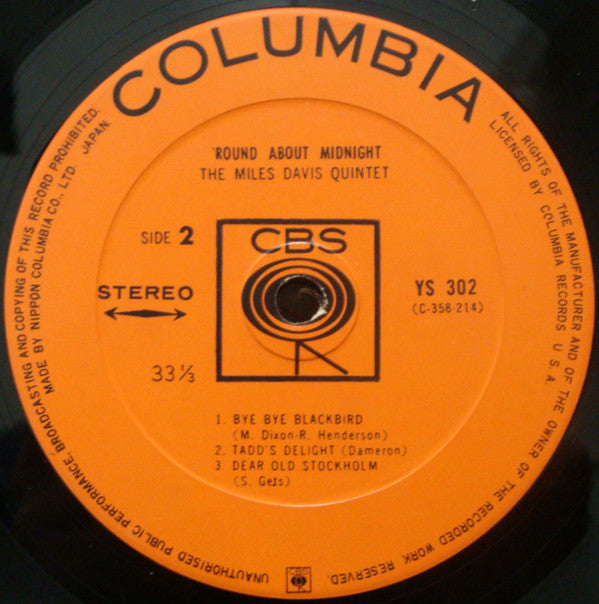 The Miles Davis Quintet - 'Round About Midnight (Vinyl, LP, Album, Reissue) Very Good (VG) / Very Good (VG)