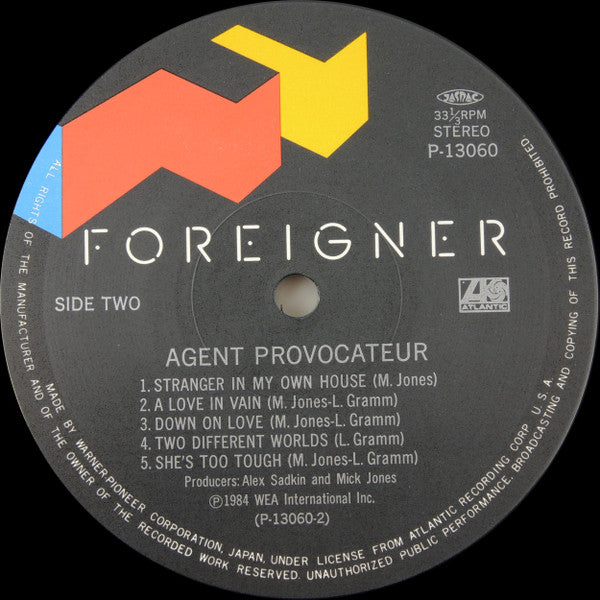 Foreigner - Agent Provocateur (Vinyl, LP, Album, Stereo)