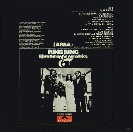 Björn & Benny, Agnetha & Anni-Frid - Ring Ring (Vinyl, LP, Album, Stereo) Very Good (VG) / Good Plus (G+)