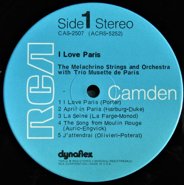 The Melachrino Strings And Orchestra - I Love Paris (Vinyl, LP) Very Good Plus (VG+) / Very Good Plus (VG+)