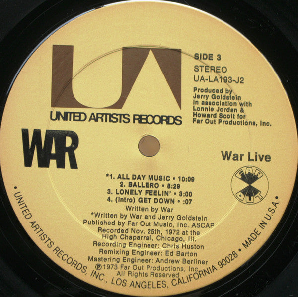 War - War Live (2xVinyl, LP, Album) Good Plus (G+) / Good Plus (G+)