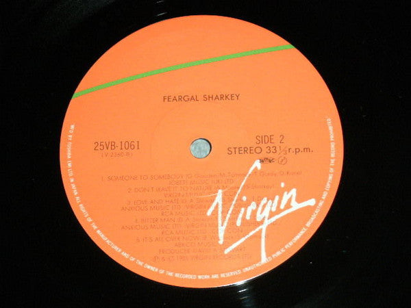Feargal Sharkey - Feargal Sharkey (Vinyl, LP, Album) Very Good Plus (VG+) / Very Good Plus (VG+)