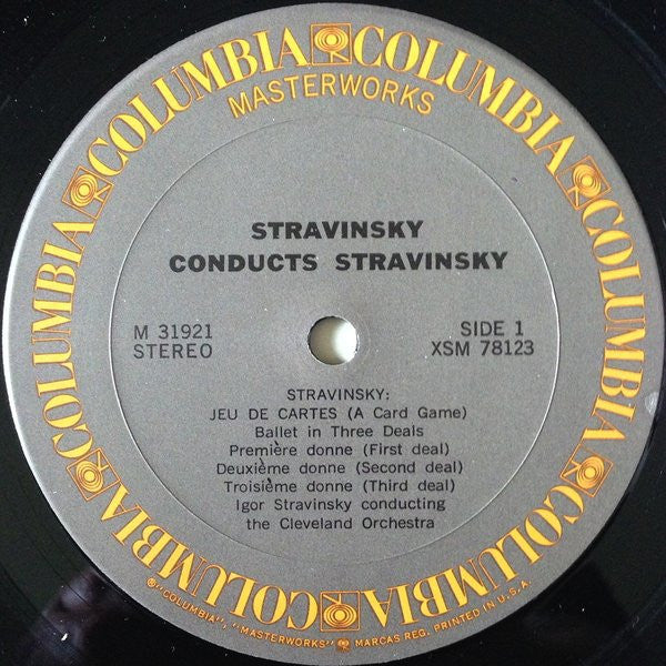 Igor Stravinsky - Stravinsky Conducts Stravinsky: Jeu De Cartes (A Card Game) • Scènes De Ballet • Bluebird-Pas De Deux (Vinyl, LP, Album, Reissue, Stereo) Very Good (VG) / Fair (F)