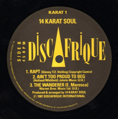 Fourteen Karat Soul - This Boy / Ain't Too Proud To Beg (Vinyl, 12", 45 RPM) Very Good Plus (VG+) / Very Good Plus (VG+)