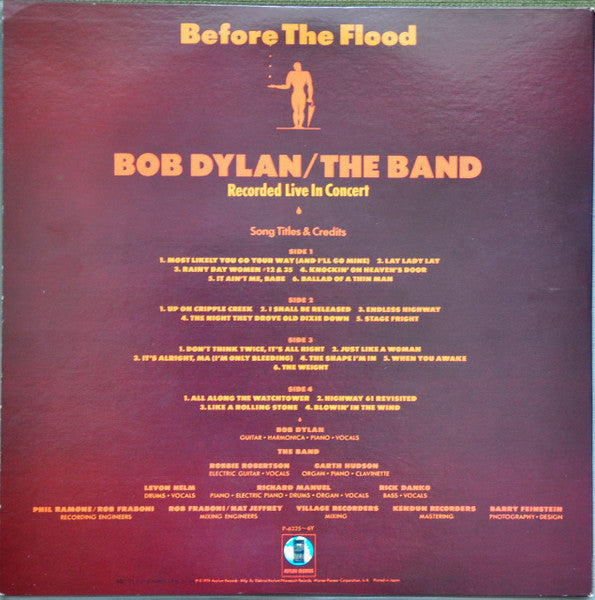 Bob Dylan - Before The Flood (2xVinyl, LP, Album) Very Good (VG) / Very Good (VG)
