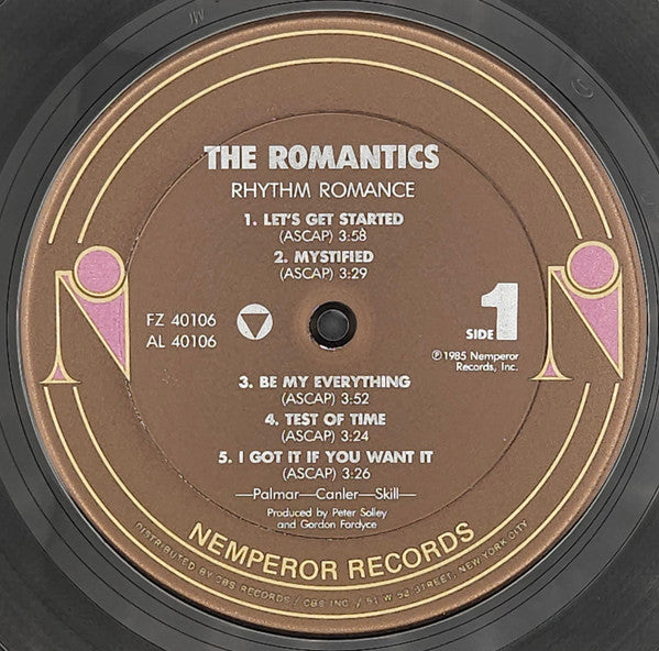 The Romantics - Rhythm Romance (Vinyl, LP, Album) Very Good Plus (VG+) / Very Good (VG)