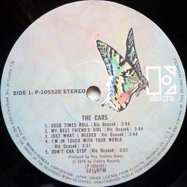 The Cars - The Cars (Vinyl, LP, Album) Near Mint (NM or M-) / Good Plus (G+)