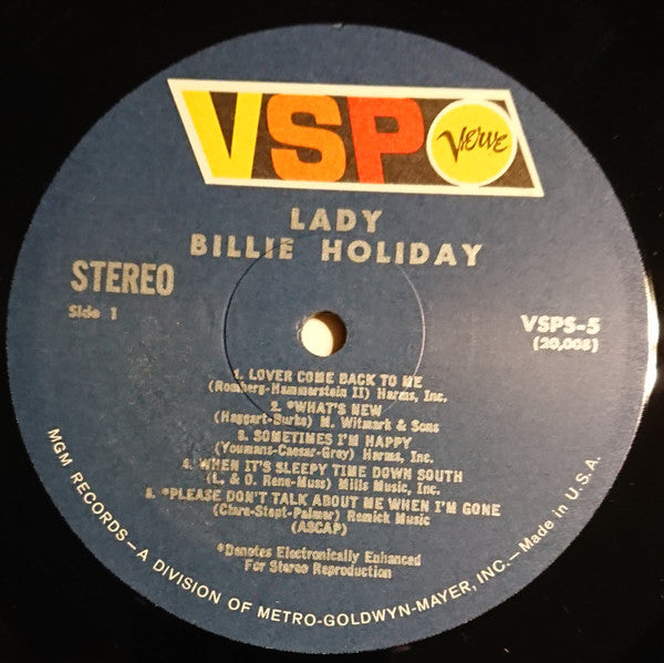 Billie Holiday - Lady (Vinyl, LP, Compilation, Remastered, Stereo) Very Good Plus (VG+) / Very Good (VG)