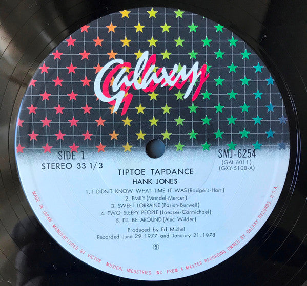 Hank Jones - Tiptoe Tapdance (Vinyl, LP, Album, Stereo) Very Good Plus (VG+) / Near Mint (NM or M-)