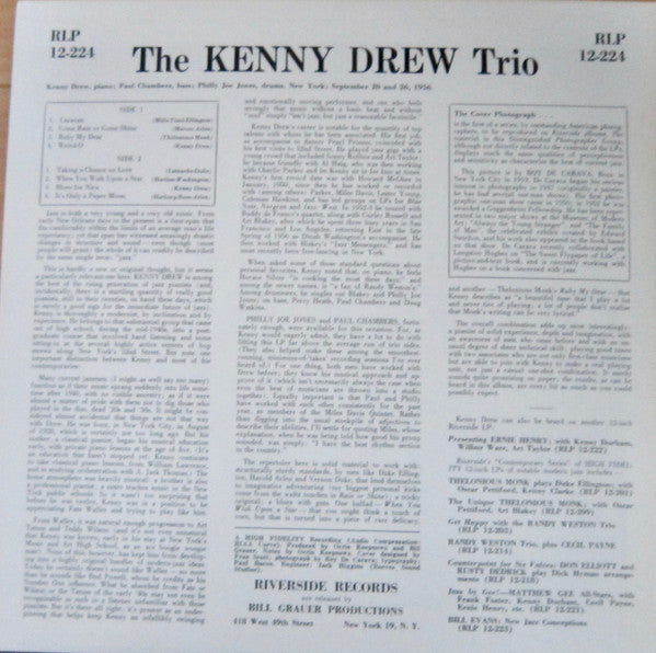 The Kenny Drew Trio - Kenny Drew Trio (Vinyl, LP, Album, Reissue, Mono) Very Good Plus (VG+) / Very Good Plus (VG+)