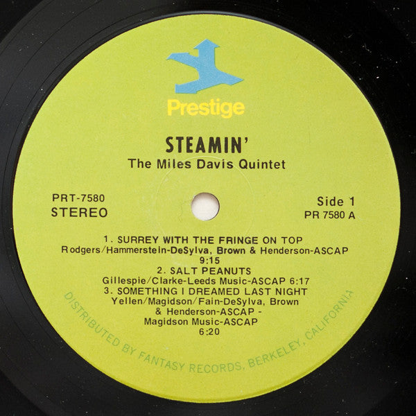 The Miles Davis Quintet - Steamin' (Vinyl, LP, Album, Reissue, Remastered, Stereo) Very Good Plus (VG+) / Very Good Plus (VG+)