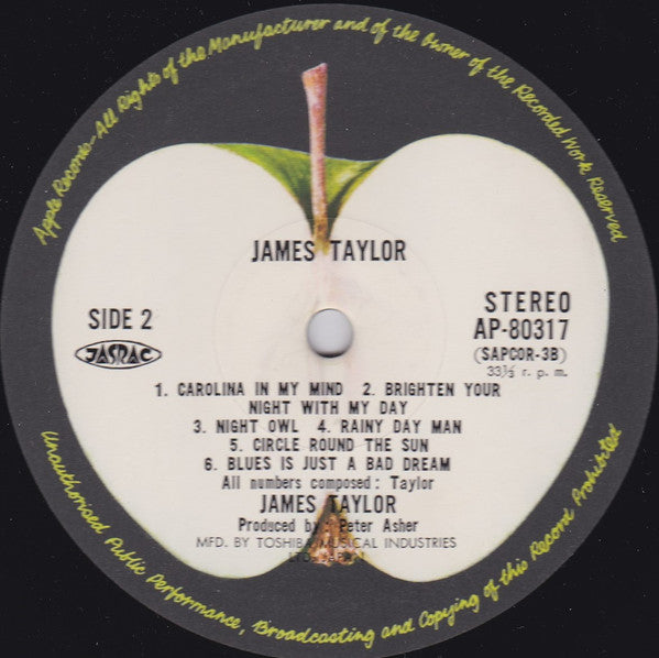 James Taylor (2) - James Taylor = 心の旅路 (Vinyl, LP, Album)