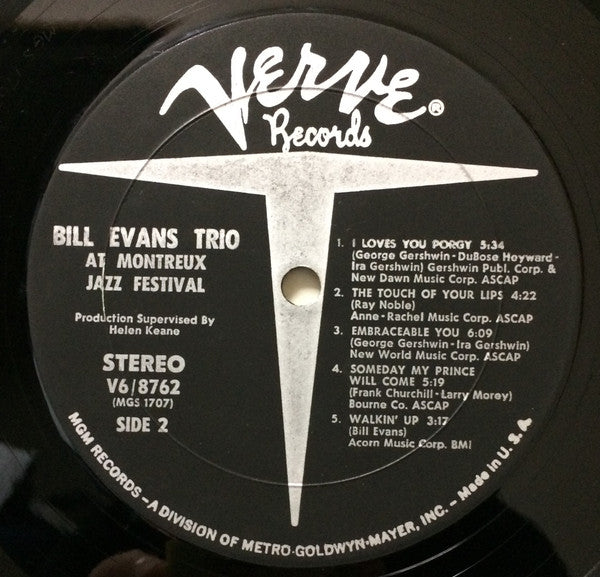 Bill Evans - At The Montreux Jazz Festival (Vinyl, LP, Album, Stereo)
