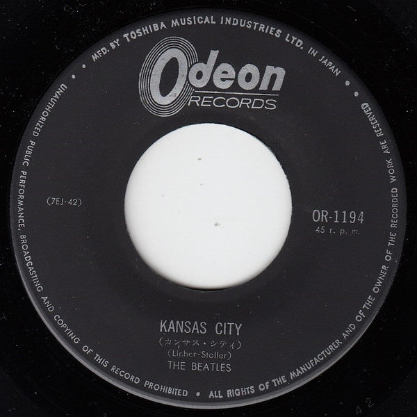 The Beatles - Kansas City / I'll Follow The Sun (Vinyl, 7", 45 RPM,...