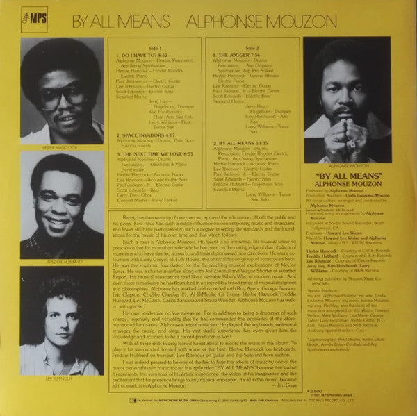 Alphonse Mouzon - By All Means (Vinyl, LP, Album)
