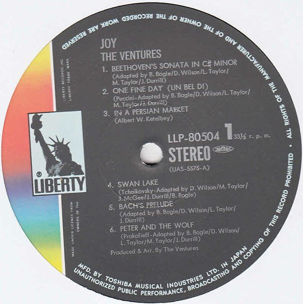 The Ventures - Joy (Vinyl, LP, Album, Stereo) Good Plus (G+) / Good Plus (G+)