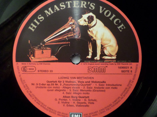 Ludwig van Beethoven - Die Mittleren Streichquartette Nr. 7 - 9 Op. 59 "Rasumovsky" • Nr. 10 Op. 74 "Harfe" • Nr. 11 Op. 95 (3xVinyl, Box Set, LP, Reissue, Stereo) Good Plus (G+) / Good Plus (G+)