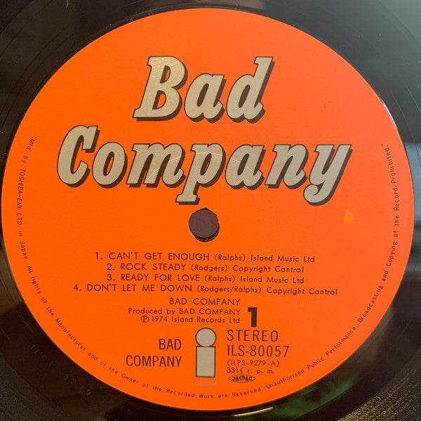 Bad Company (3) - Bad Company (Vinyl, LP, Album, Stereo)