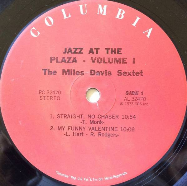 The Miles Davis Sextet - Jazz At The Plaza Volume 1 (Vinyl, LP, Album, Reissue) Very Good (VG) / Poor (P)